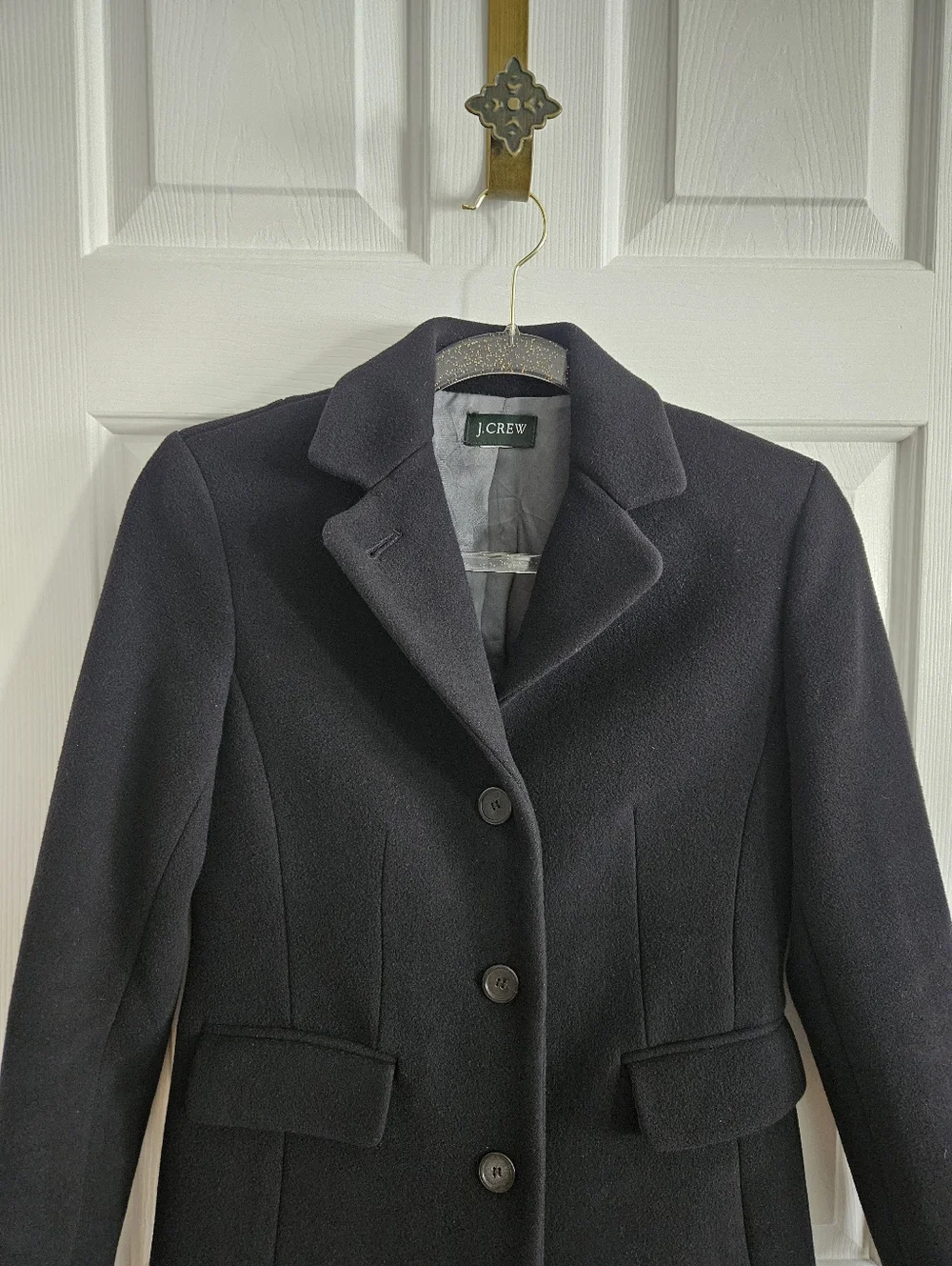 NWOT J.Crew Italian Wool And Cashmere Blend Single Breasted Pea Coat - Picture 4 of 9